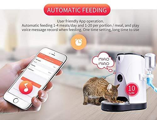 Automatic Smart Pet Feeder and Water Dispenser with  HD Night Vision Camera