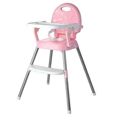 3-in-1 Luxury and multifunction baby high chair - Little Angel - Pink