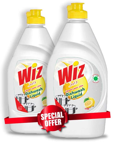 Wiz Dishwash Liquid 750ml + 750ml Special Offer