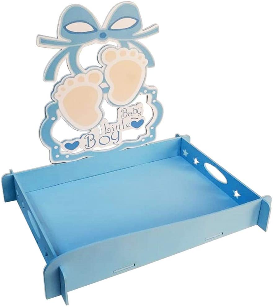 Wooden Tray Boy Baby Shower Party Tray - 25x30cm