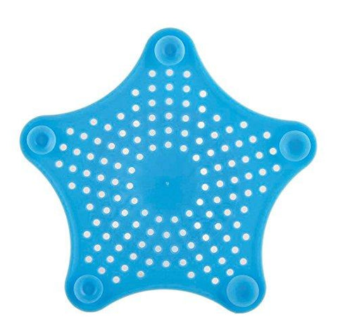 Drainer Basin Shaped Star-Silicone, Black - SquareDubai