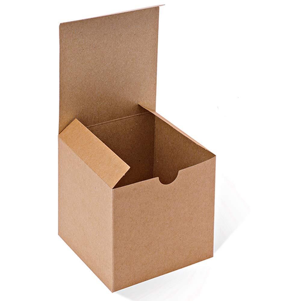 Kraft Cardboard Gift Boxes for Packing 8x8x8 Cms (12Pc Pack) - Willow