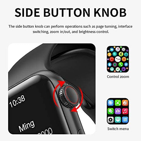 HW12 Full Screen Smart Watch 40MM/44MM Women Men Smartwatch Split Screen Bluetooth HD Call Play Music Sport Wrist (Red)