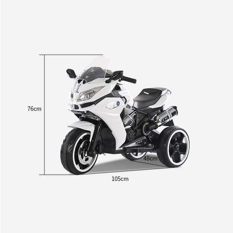 Emma R1200 Electric Tricycle Baby Large Toy Scooter Suitable For 3-9 Years Old - White