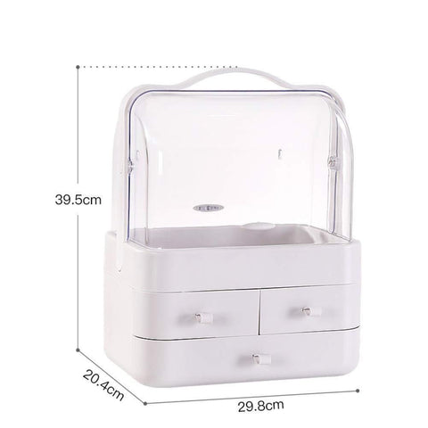 Cosmetic Organizer with Cover & Dust-Proof Storage Box
