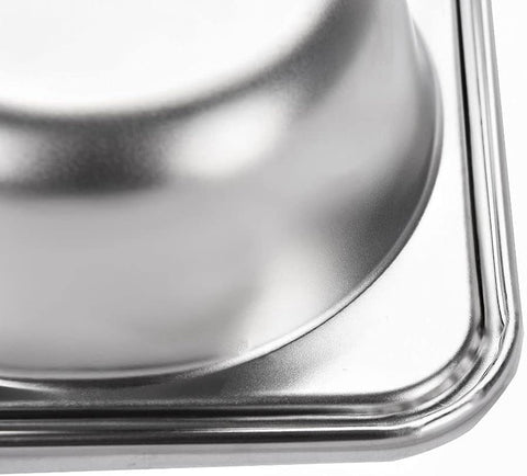 Divided Dinner Tray, 5 compartment Stainless Steel Rectangular Divided Plate Section (10Pc Pack)