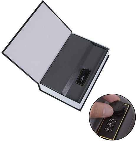 Safe Lock Box Dictionary with Combination Lock Safe Security Cash Money Box - Red