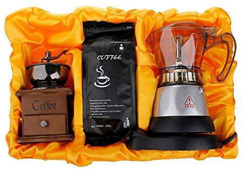 Electric Mocha Coffee Maker With Coffee Beans And Grinder Gift Box Set