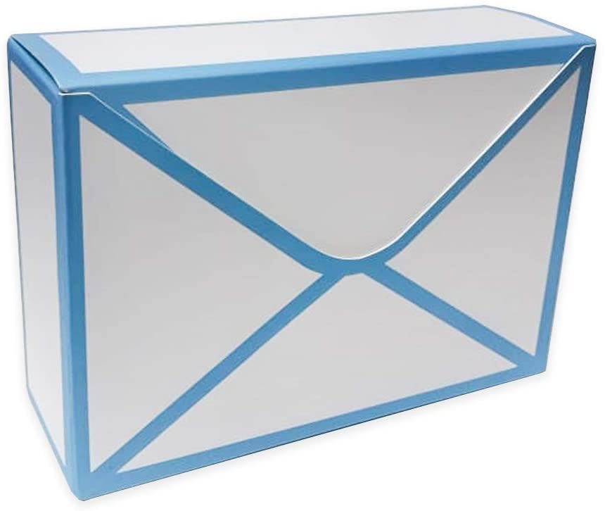 12PCS Cardboard Envelope Shape Flower Box Party Gift Giveaways - L19xH15xW7cm (Black)