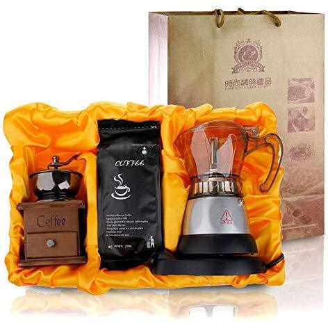 Electric Mocha Coffee Maker With Coffee Beans And Grinder Gift Box Set