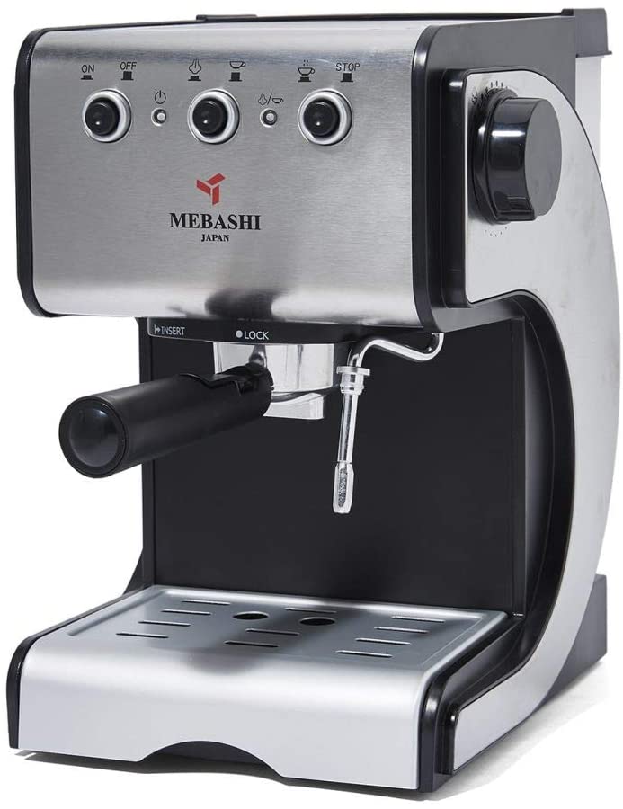 Espresso Coffee Machine 1050W ME-ECM2003 Black/Silver - Mebashi