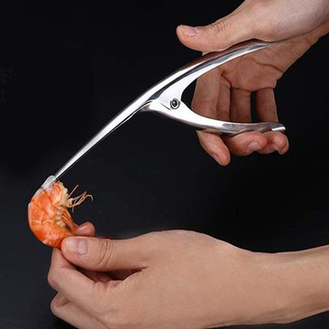 Shrimp Peeling Plier Silver 21 x 6.5centimeter