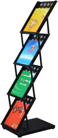 Olmecs Foldable A4 Size Brochure Display Stand JH-158- Black