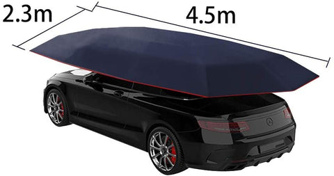 Car Cover Semi-Auto Umbrella Shelter 4.5 x 2.3 Meter Sun Shade  (Blue)