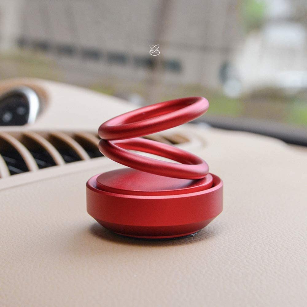 Double Ring Rotating Aromatherapy incense for Car - Silver