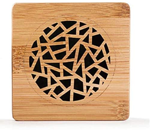 6Pcs Square Bamboo Wood Incense Holders Room Decoration Scent - 9x9x3cm