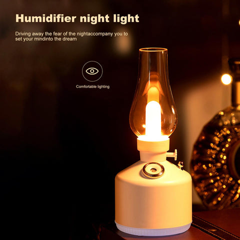Cool Mist Humidifier - Car USB Portable Retro Kerosene Lamp Air Humidifier