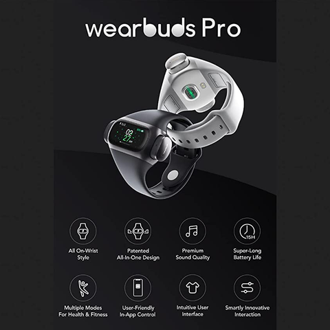 Aipower Wearbuds Pro Wireless Headphones 2-in-1 with Bluetooth 5