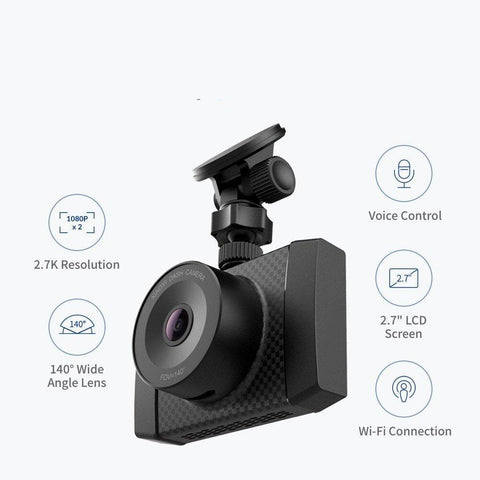 YI  Ultra Dash Cam with 2.7" LCD Screen, 140° Wide Angle Lens