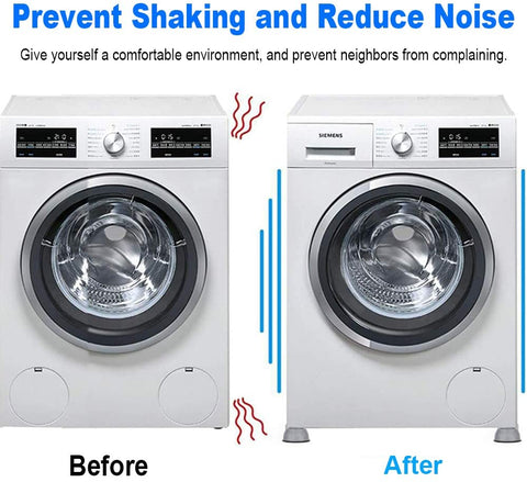 4 Pcs Shock Noise Cancelling Washing Machine Support, Washer and Dryer Anti-Vibration Pads