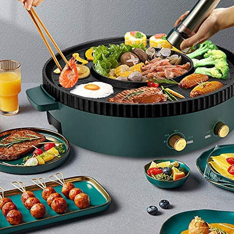 2 in 1, Household Korean Barbecue Plate and Decocting pot, Dual Temperature Control