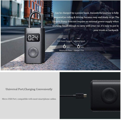 Xiaomi Portable Smart Digital  Inflator Pump for Bike/ Motorcycle/ Car/ Football - Xiaomi