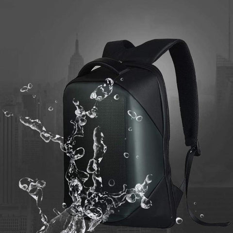 Smart LED Backpack Fashion Black Customizable Laptop Backpack