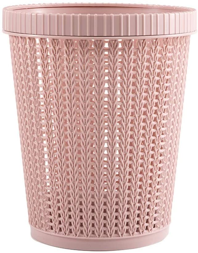 Hollow Garbage Bin with Built-in Garbage Bag Box - Pink