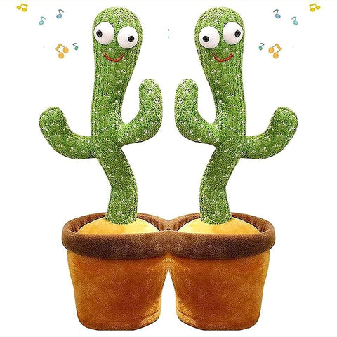 Dancing Cactus Toy with Charger & Bluetooth “Repeat your speech” Plush Stuffed Toy