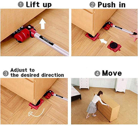 Heavy-duty Moving Mover 5-piece Moving Tool Mover Transport Set Household Moving Furnitures
