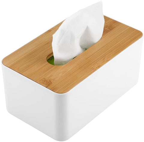 Tissue Box Holder for Bathroom Dining Table Bedroom Storage Organizer (Rectangle), 21x13x 9.8cm - Pink