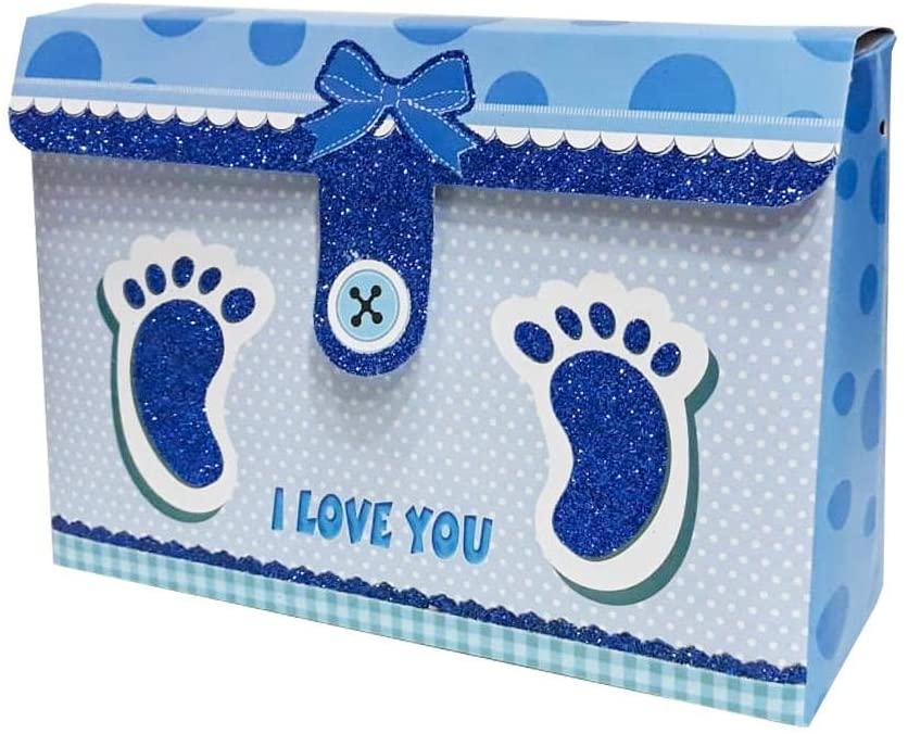 Baby Boy Shower Giveaway Gift Boxes 12 pieces - Blue L25xH17xW9cm - Willow