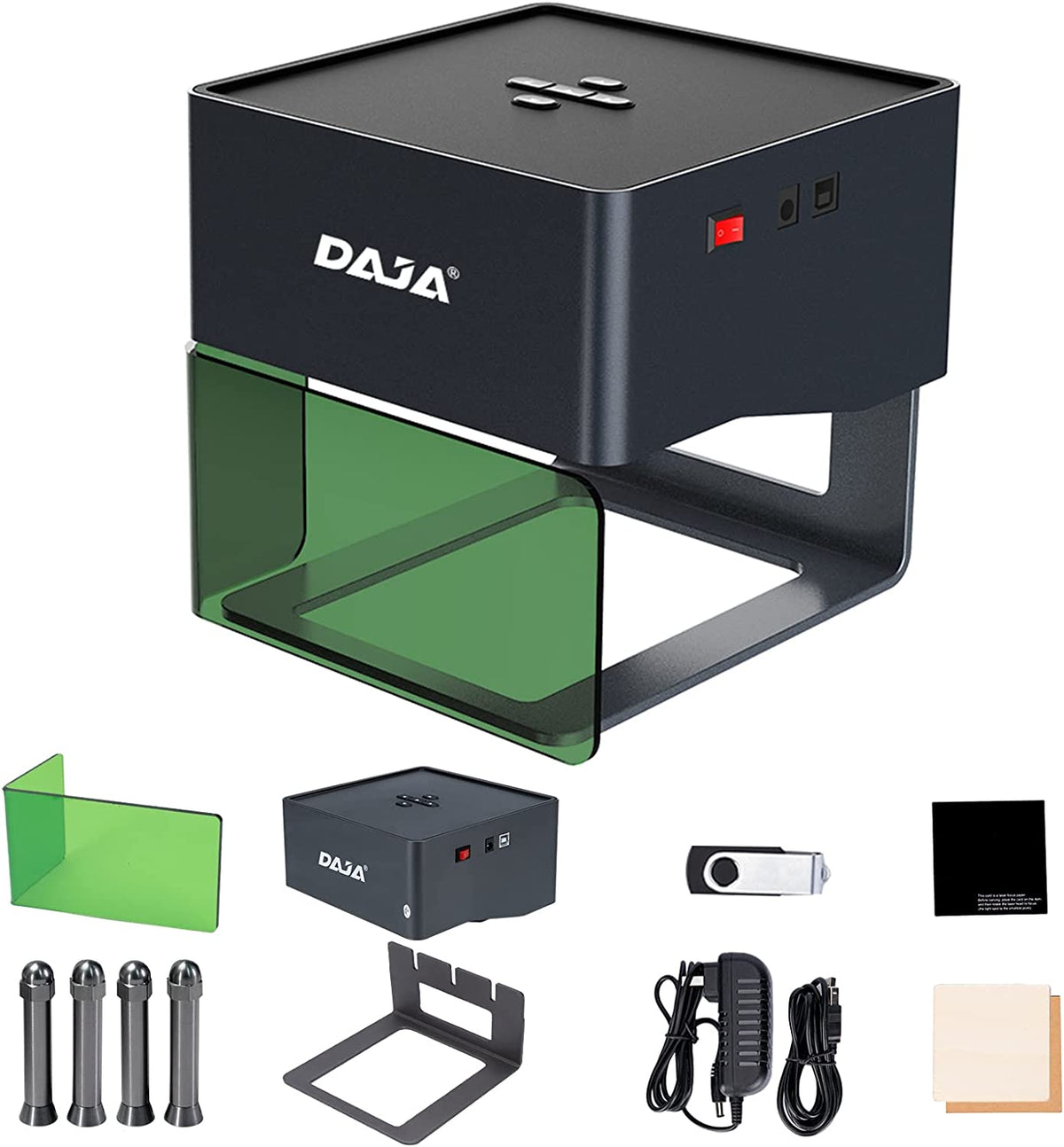 DAJA DJ6 Pro Laser Engraver with Higher Columns Portable Laser Engraving Machine Kits for DIY