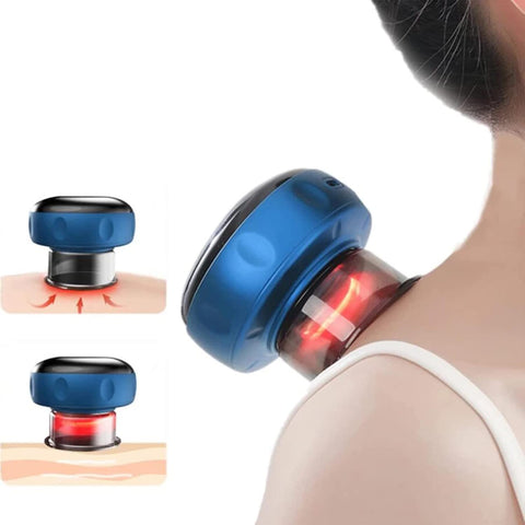 Intelligent Breathing Cupping Massage Instrument The Smart Cupping Therapy Massager - (Blue)