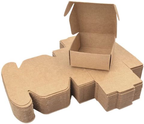 Willow 10Pcs Kraft Paper Box Mini Gift Box Candy Chocolate Favor Box Small Mailing Box (15x14x5.5 Cms)