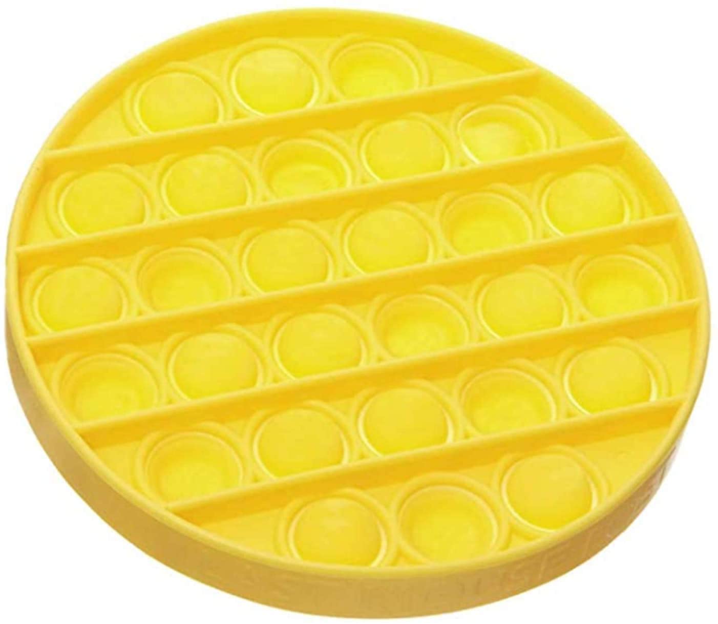 Push Pop Bubble Sensory Fidget Toy 5x5 inch - Round Yellow