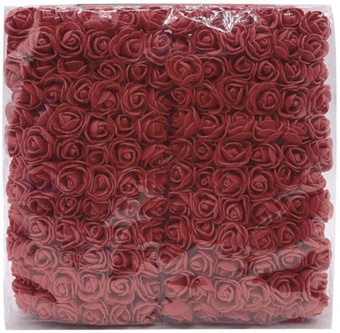 WILLOW Pack of 144 pieces Artificial Rose Flower Heads 1inch Handcraft Foam Plastic Rose - Rose