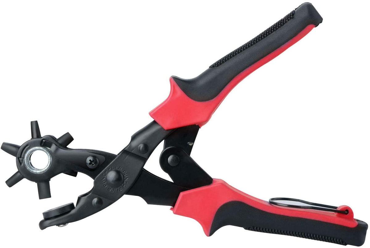6 Sized Heavy Duty Leather Hole Punch Hand Pliers Belt Holes Punches Maker Tool