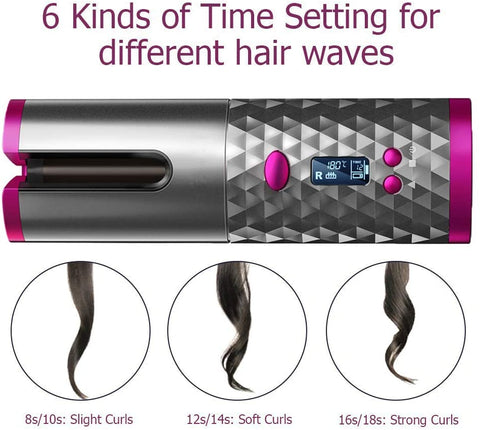 New Cordless Auto Curling Iron Hair Curlers Waves
