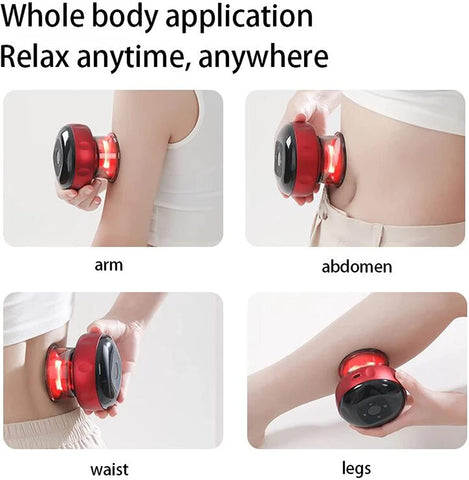 Intelligent Breathing Cupping Massage Instrument The Smart Cupping Therapy Massager - (Red)