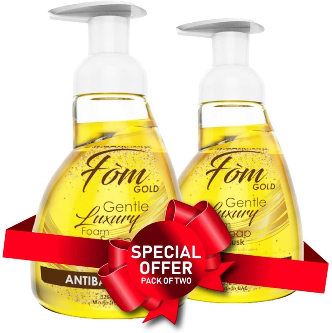 Fom Gold Luxury Foaming Hand Soap (Pack of 2 x 360ml) - Antibacterial