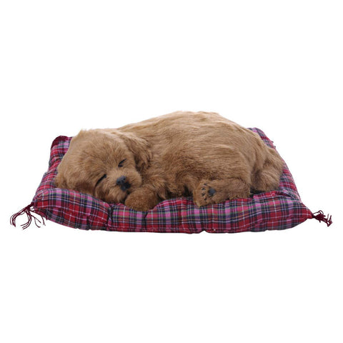 Faux Fur Sleeping Dog Decor - Brown - Daweigao