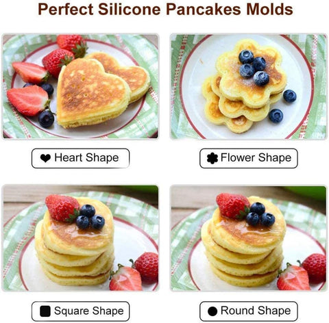 4-Pack Nonstick Silicone Pancake Mold Maker