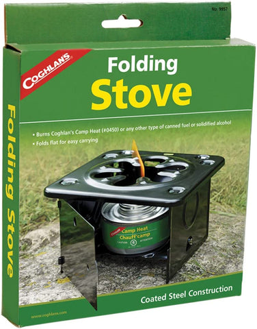 Coghlans Folding Camp Stove, 16.5cm, Black