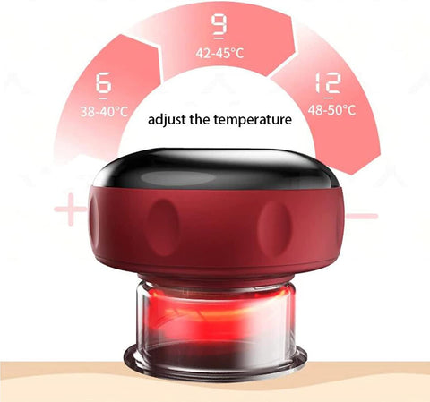 Intelligent Breathing Cupping Massage Instrument The Smart Cupping Therapy Massager - (Black)