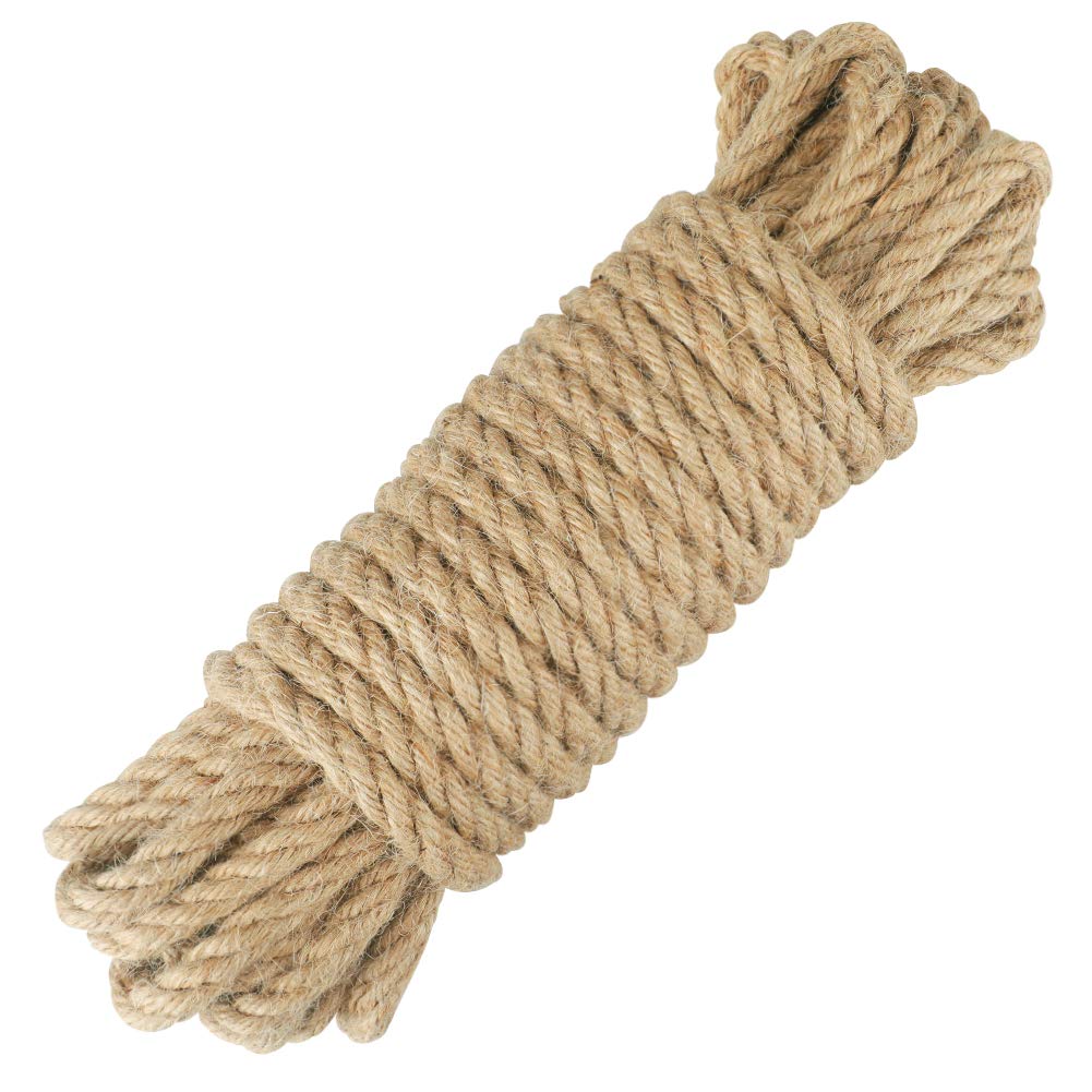 6mm Jute Rope,15mtr Thick Hemp Rope Strong Natural Jute Rope with Coil –  Emaratshop