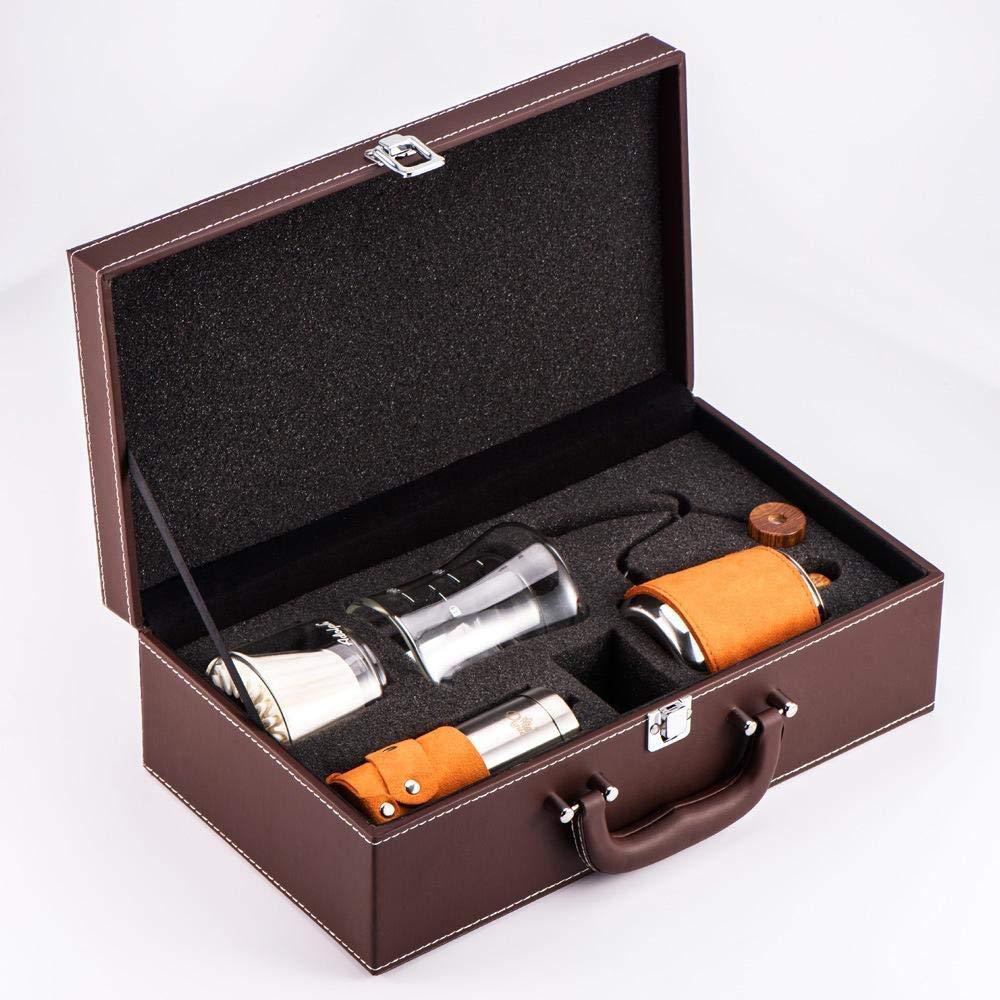 Coffee Maker with Cup Kettle + Filter Paper + Coffee Grinder Kit