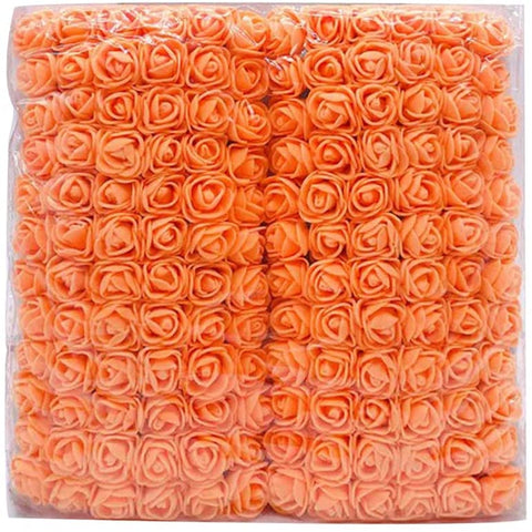 WILLOW Pack of 144 pieces Artificial Rose Flower Heads 1inch Handcraft Foam Plastic Rose - Rose