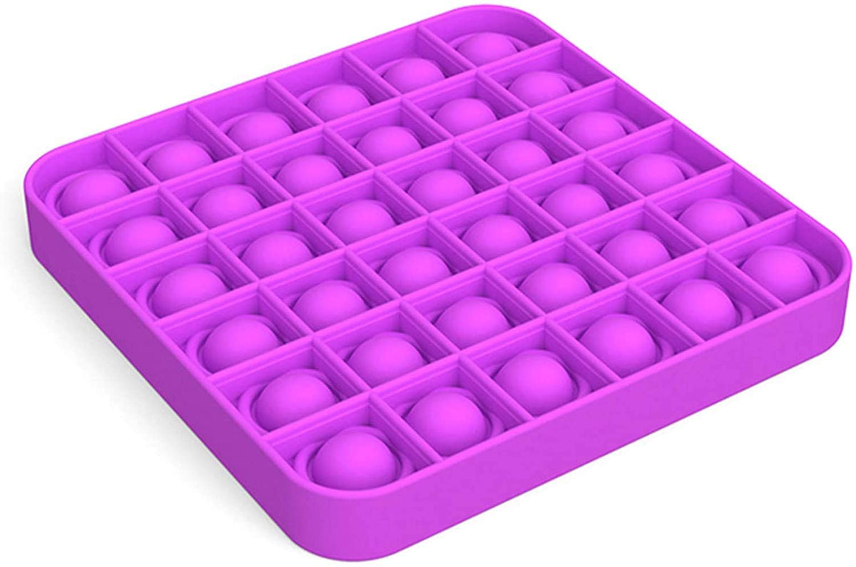Push Pop Bubble Sensory Fidget Toy 5x5 inch - Square Purple