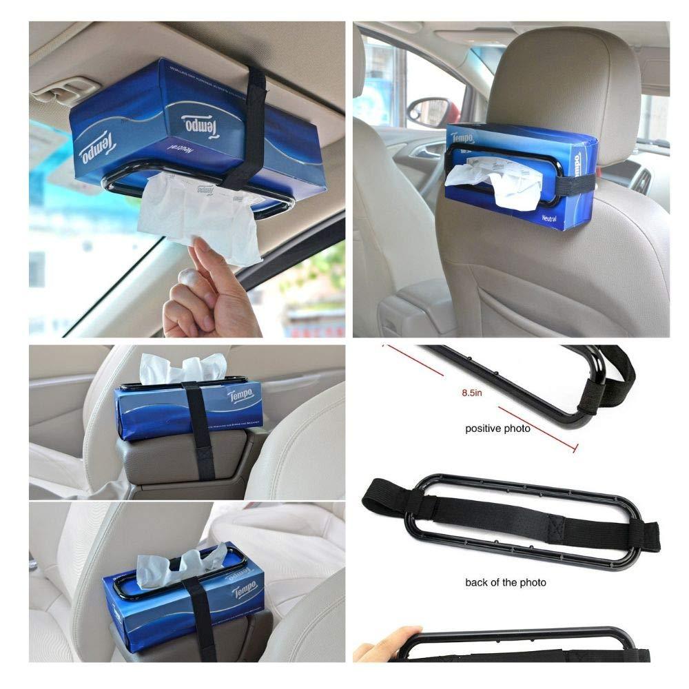 Car tissue paper box holder Auto rear seat headrest support Hold Clip